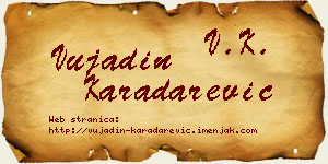 Vujadin Karadarević vizit kartica